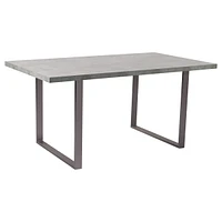 Fenton Contemporary Dining table: With Cement Gray Top