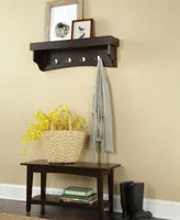 Shaker Cottage Tray Shelf Coat Hook with Bench Set