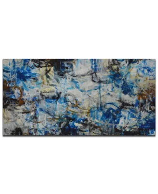 Ready2HangArt, 'Blue Bomb' Abstract Canvas Wall Art