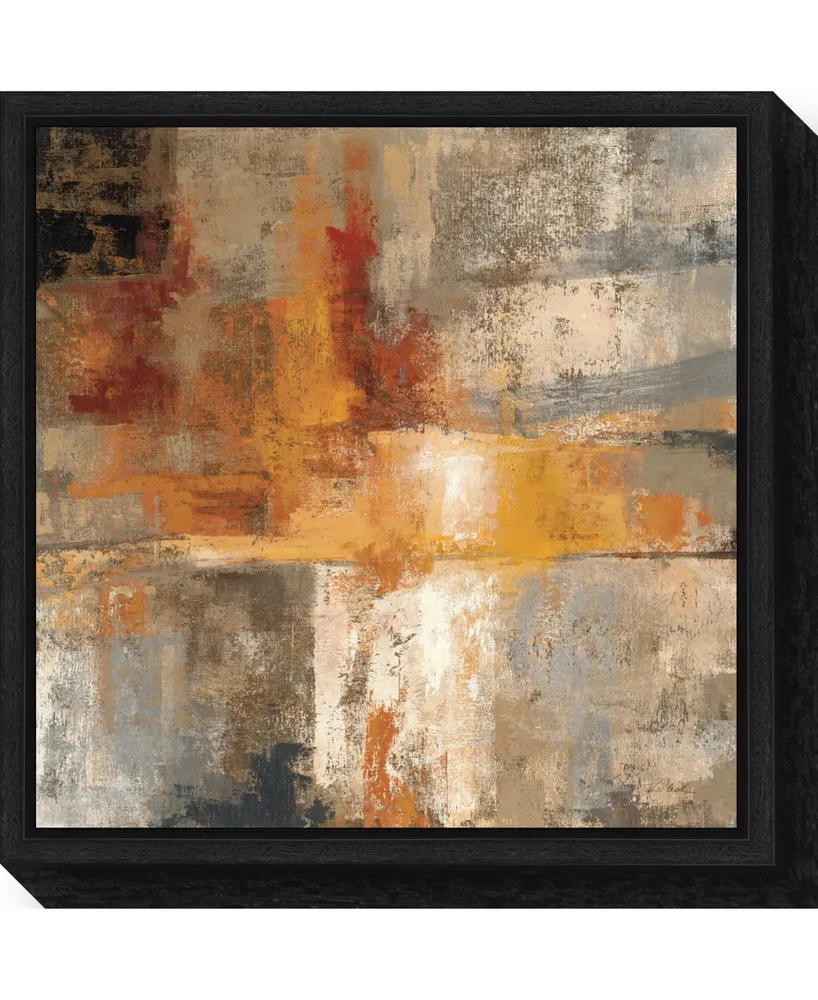 Amanti Art Silver and Amber Crop by Silvia Vassileva Canvas Framed Art