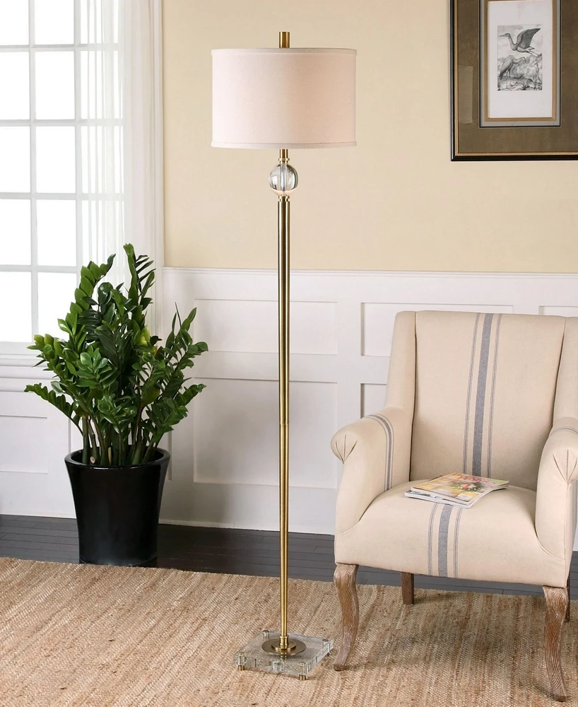 Uttermost Mesita Brass Floor Lamp