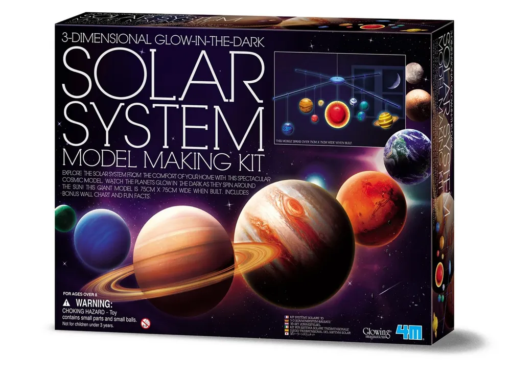 4M 3D Glow In The Dark Solar System Model Making Science Kit Stem