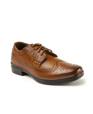 Deer Stags Little and Big Boys Wide Ace Dress Wing-Tip Comfort Oxford