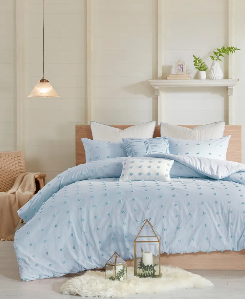 Intelligent Design Brooklyn Jacquard Cotton 5-Pc. Duvet Cover Set, Twin/Twin Xl