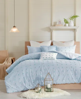 Intelligent Design Brooklyn Jacquard Cotton 5-Pc. Duvet Cover Set, Twin/Twin Xl