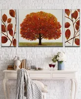 Ready2HangArt, 'November' 3 Panel Botanical Canvas Wall Art Set,30x60"