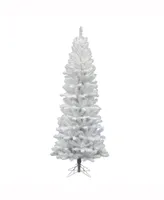 Vickerman 9.5 ft White Salem Pencil Pine Artificial Christmas Tree Unlit