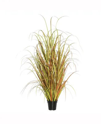 Vickerman 24" Pvc Artificial Potted Mixed Brown Grass X 140
