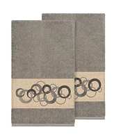 Linum Home Annabelle 2-Pc. Embellished Bath Towel Set