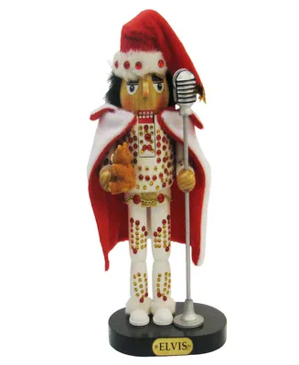 Kurt Adler 10 Inch Elvis in White Suit Nutcracker