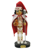 Kurt Adler 10 Inch Elvis in White Suit Nutcracker