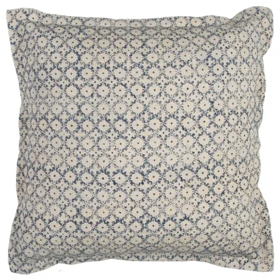Rizzy Home Ditsy Polyester Filled Decorative Pillow, 22" x 22"