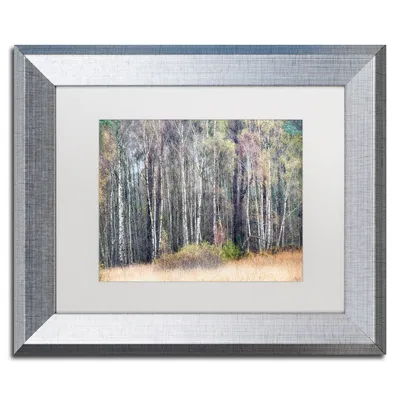 Cora Niele 'Birches' Matted Framed Art, 11" x 14"