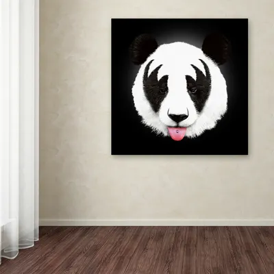 Robert Farkas 'Kiss Of A Panda' Canvas Art, 18" x 18"