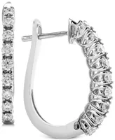 Diamond Huggie Hoop Earrings (1/2 ct. t.w.) in 14k White Gold