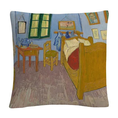 Vincent Van Gogh Bedroom At Arles Decorative Pillow, 16" x 16"