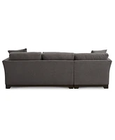 Elliot Ii 107" 2-Pc. Fabric Chaise Sectional Apartment Sofa, Created for Macy's