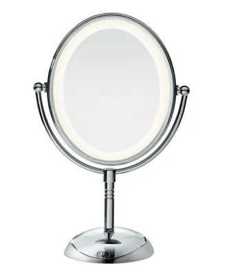 Conair Oval Led Lifetime Lighting Double-Sided Mirror