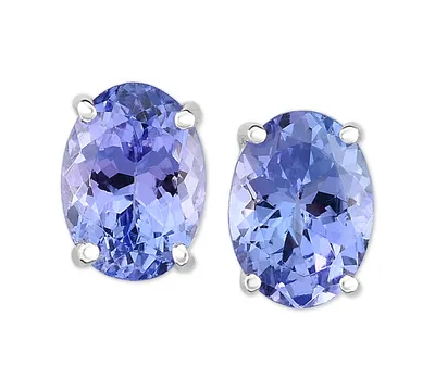 Tanzanite Stud Earrings (1-5/8 ct. t.w.) in 14k White Gold