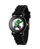 Marvel's Avengers: Hulk Boys' Black Plastic Time Teacher Watch