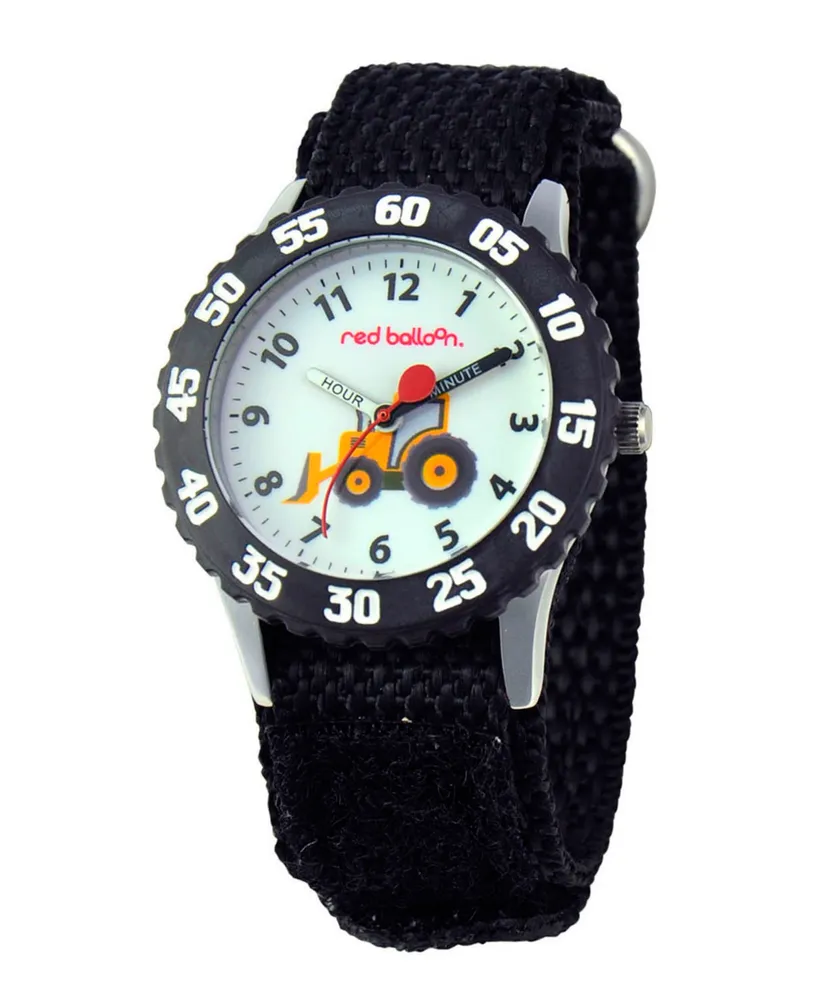 Amazon.com: Red Balloon Kids' Plastic Time Teacher Analog Quartz Nylon  Strap Watch