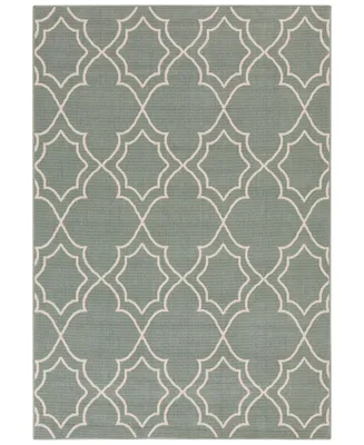 Surya Alfresco Alf-9589 Sage 3' x 5'6" Area Rug, Indoor/Outdoor