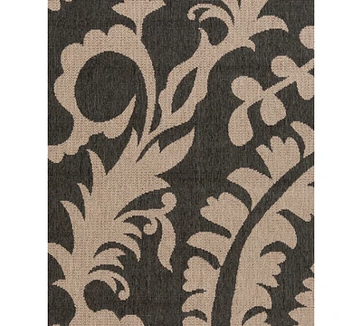 Livabliss Alfresco Alf-9615 Black 8'9" Square Area Rug, Indoor/Outdoor