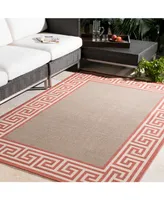 Closeout! Surya Alfresco Alf-9628 Rust 8'9" Round Area Rug, Indoor/Outdoor