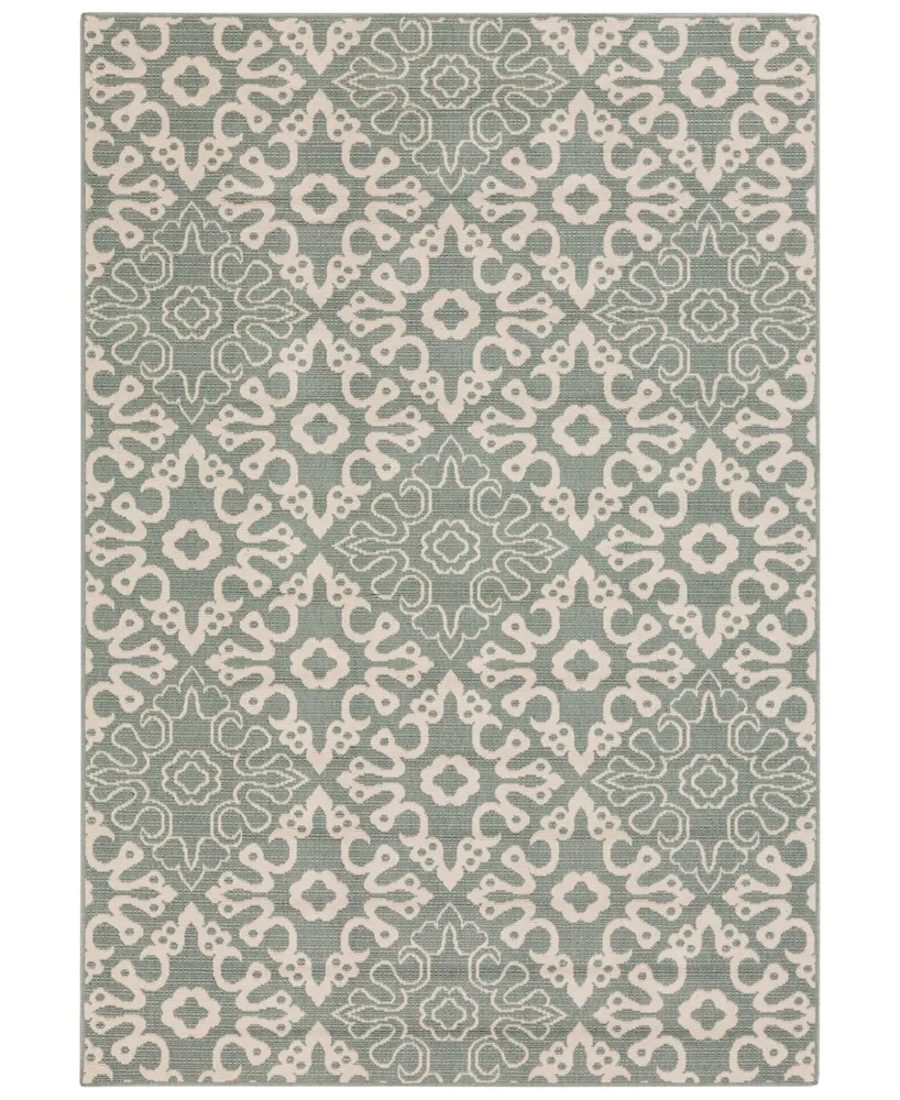 Closeout! Surya Alfresco Alf-9633 Rust 8'9" Square Area Rug, Indoor/Outdoor