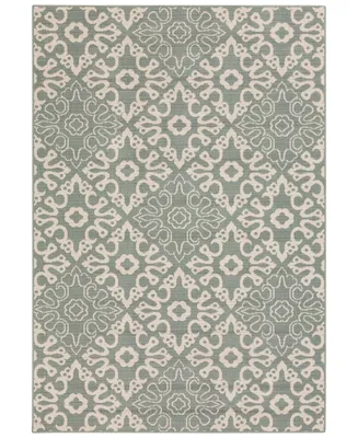 Closeout! Livabliss Alfresco Alf-9633 Rust 8'9" Square Area Rug, Indoor/Outdoor