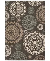 Closeout! Surya Alfresco Alf-9668 Black 2'3" x 4'6" Area Rug, Indoor/Outdoor