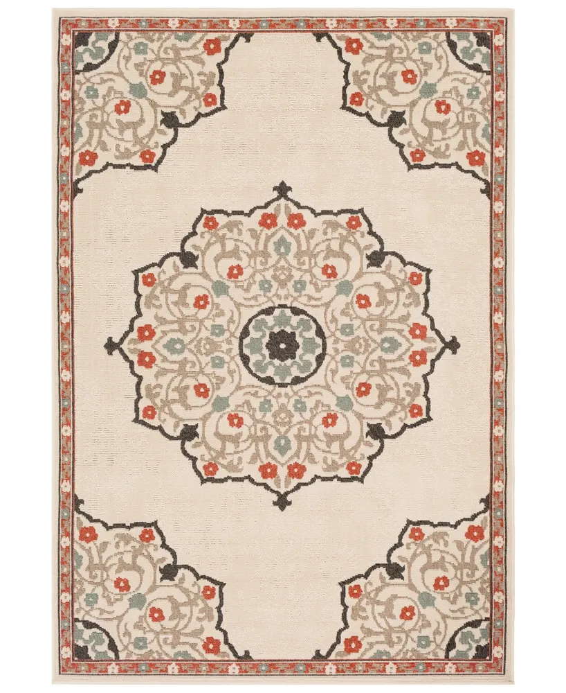 Closeout! Surya Alfresco Alf-9679 Burnt Orange 8'9" x 12'9" Area Rug, Indoor/Outdoor