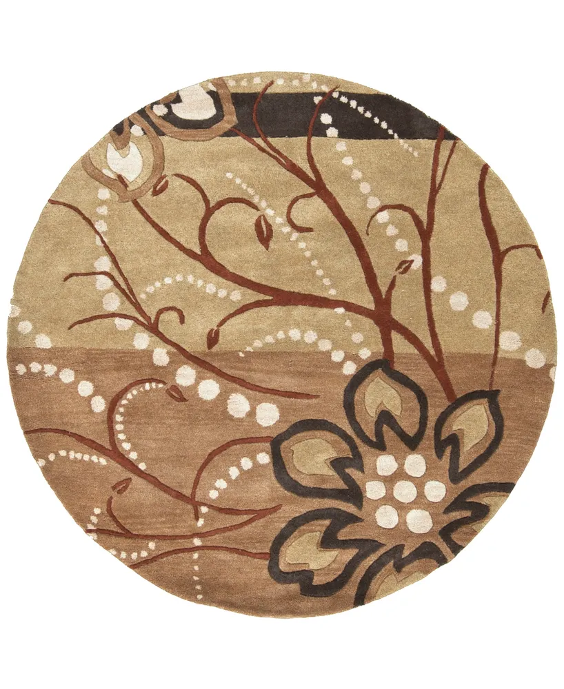 Surya Athena Ath-5006 Camel 4' Round Area Rug