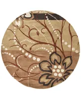 Livabliss Athena Ath-5006 Camel 4' Round Area Rug