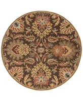 Livabliss Caesar Cae-1028 Dark Brown 6' Round Area Rug