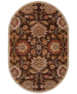 Livabliss Caesar Cae-1051 Dark Brown 6' x 9' Oval Area Rug