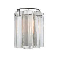 Cubic Glass 1 Wall Sconce Oil Rubbed Bronze