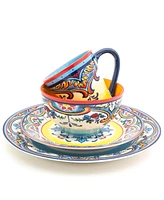 Euro Ceramica Zanzibar 16 Pc. Dinnerware Set, Service for 4