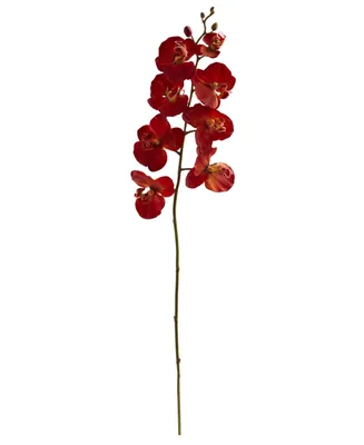Nearly Natural 30" Autumn Phalaenopsis Artificial Flower, Set of 6