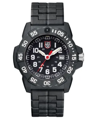 Luminox 3502 Navy Seal Watch, Carbon Link Bracelet