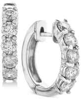 Diamond Hoop Earrings (2 ct. t.w.) in 14k White Gold