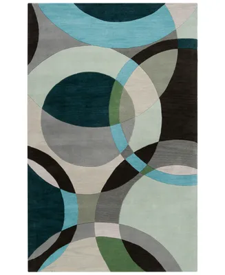 Livabliss Forum Fm-7157 Dark Green 5' x 8' Area Rug