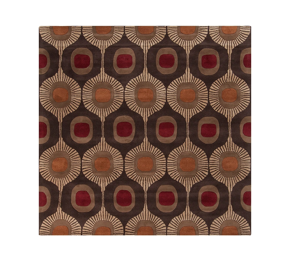 Surya Forum Fm-7170 Dark Brown 4' Square Area Rug