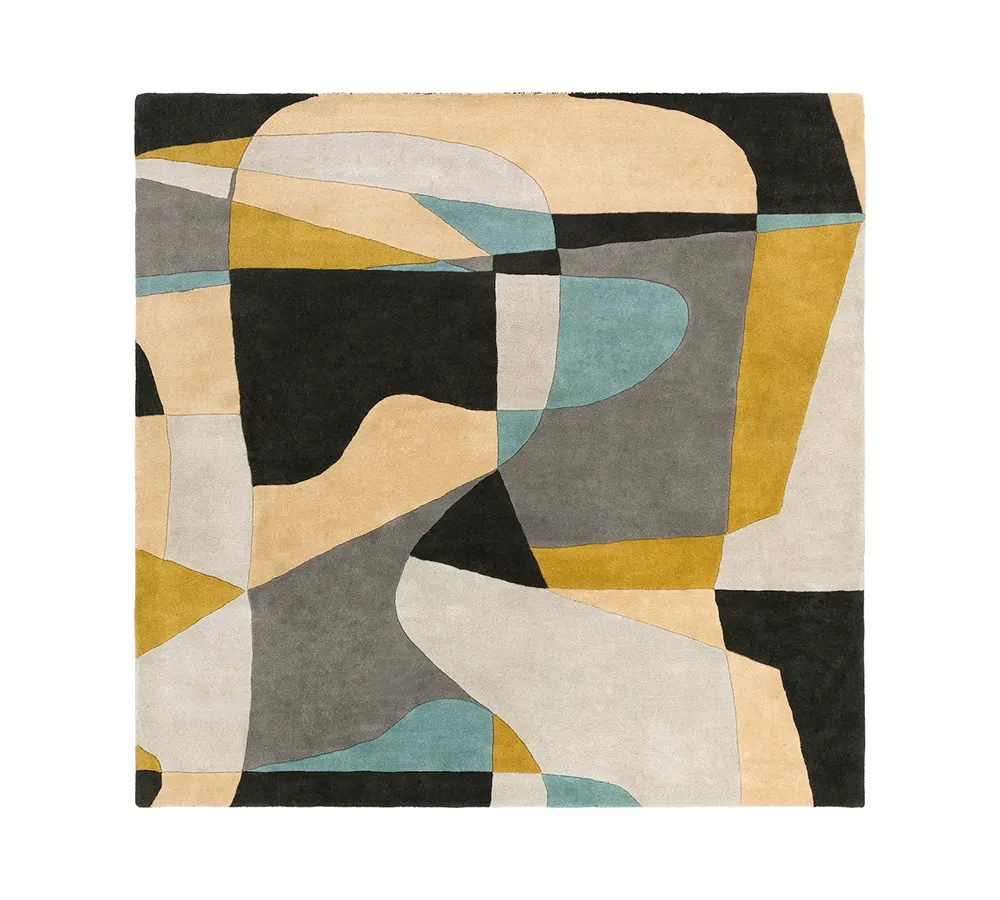 Livabliss Forum Fm-7194 Olive 8' Square Area Rug