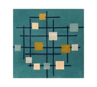 Livabliss Forum Fm-7201 Teal 6' Square Area Rug