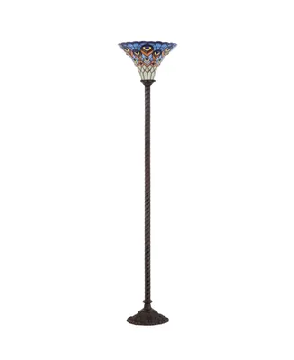 Jonathan Y Peacock Tiffany Torchiere Led Floor Lamp