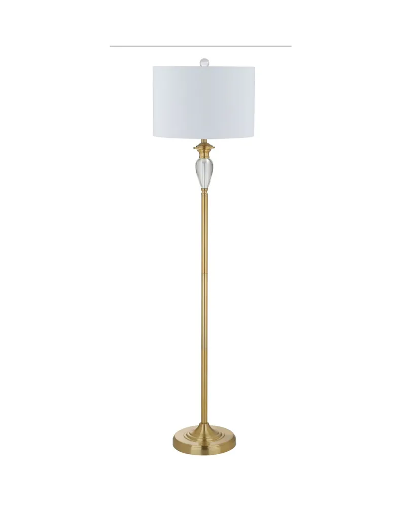 Jonathan Y Evelyn Led Floor Lamp - Brass Gold