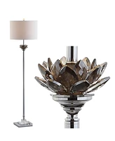 Jonathan Y Amelia Lotus Crystal or Metal Led Floor Lamp