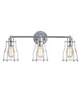 Jonathan Y Evelyn 3-Light Metal Vanity Light