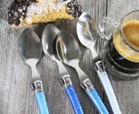 French Home Laguiole Shades of Blue Coffee Spoons, Set of 4